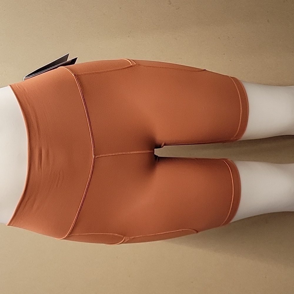 Women's High-Waisted Orange Shorts